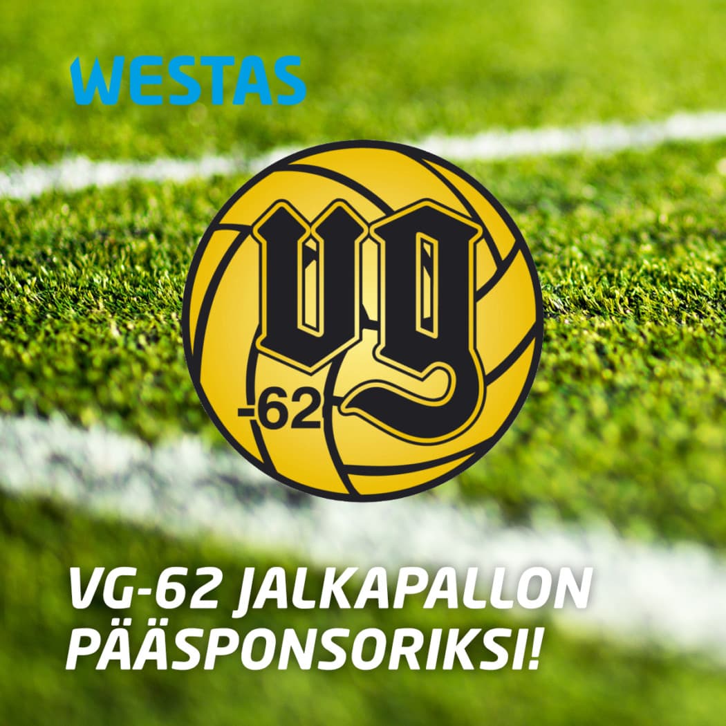 Westas VG-62 Jalkapallon pääsponsoriksi