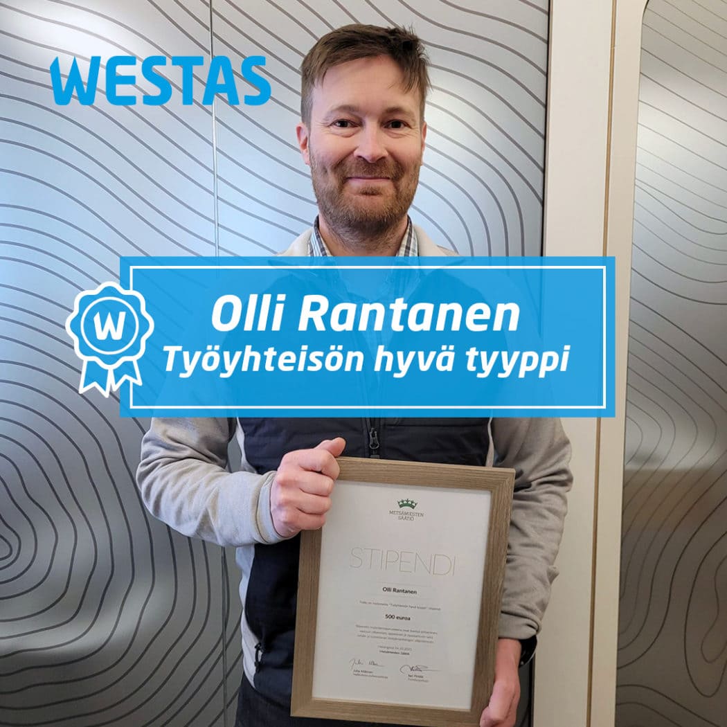 Työyhteisön hyvä tyyppi -stipendi Olli Rantaselle!